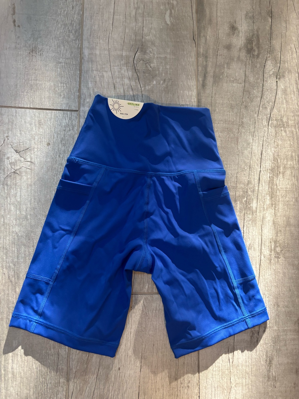 aerie Kids High-Waist Legging Shorts - Blue